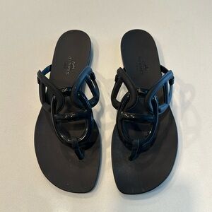 Hermes Black Sandals